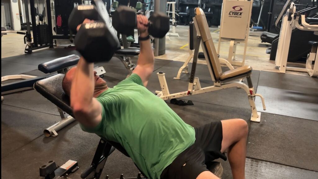 Josh Blackburn Incline Press - Dad Bod Workout Josh Blackburn Dumbbell Incline Press